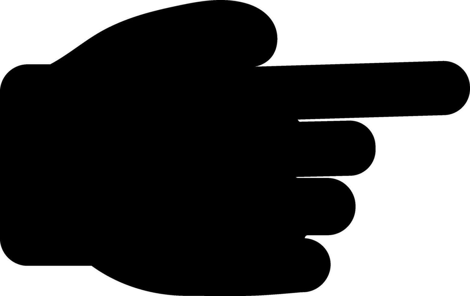 Isolated illustration of Point hand gesture. vector