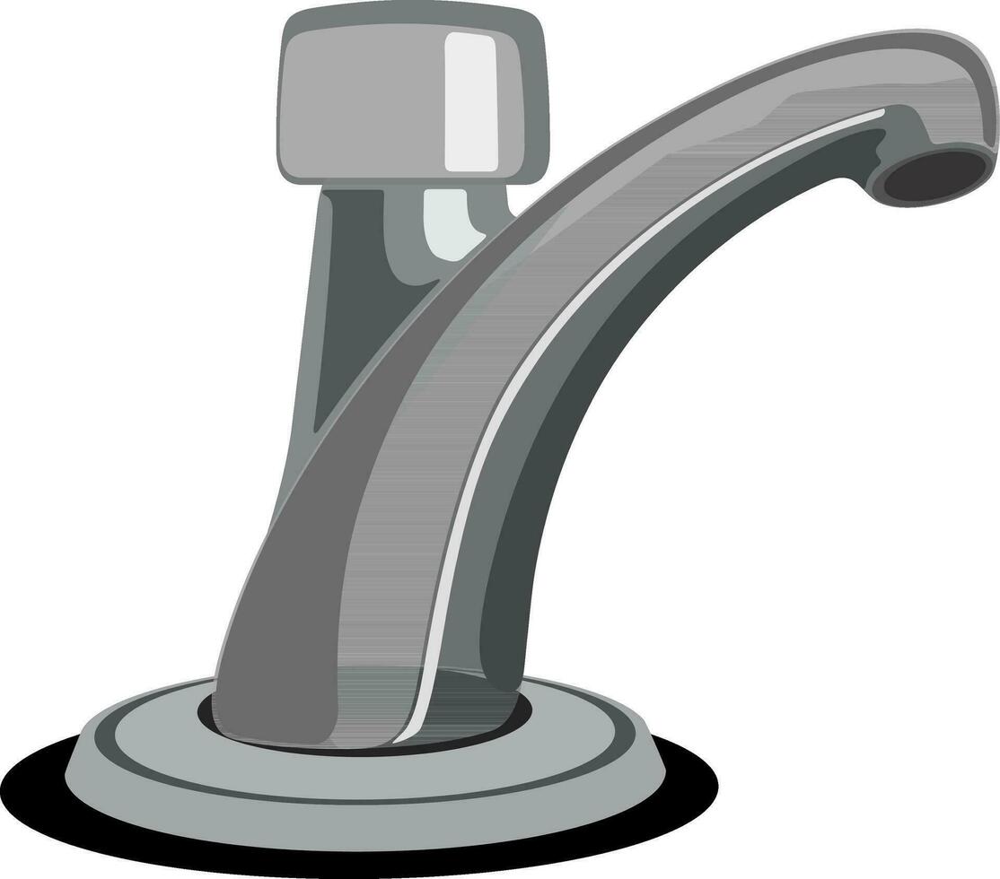 Modern tap isolated on white background in gray color. vector