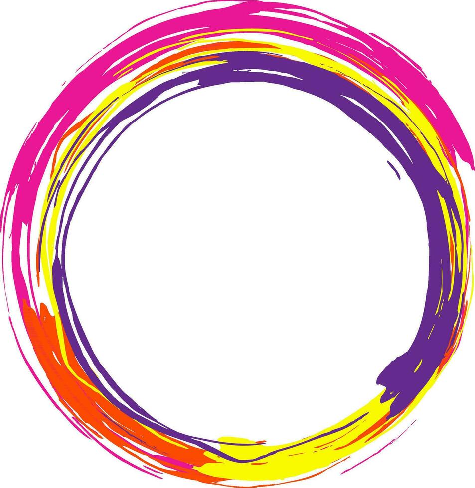 Illustration of colorful circular frame design. vector