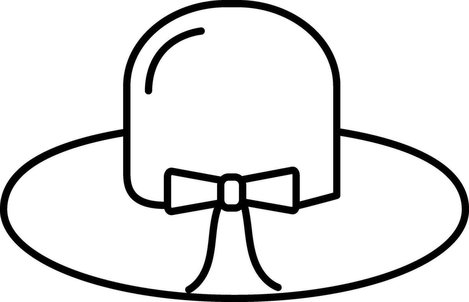 Flat illustration of Beach Hat. vector