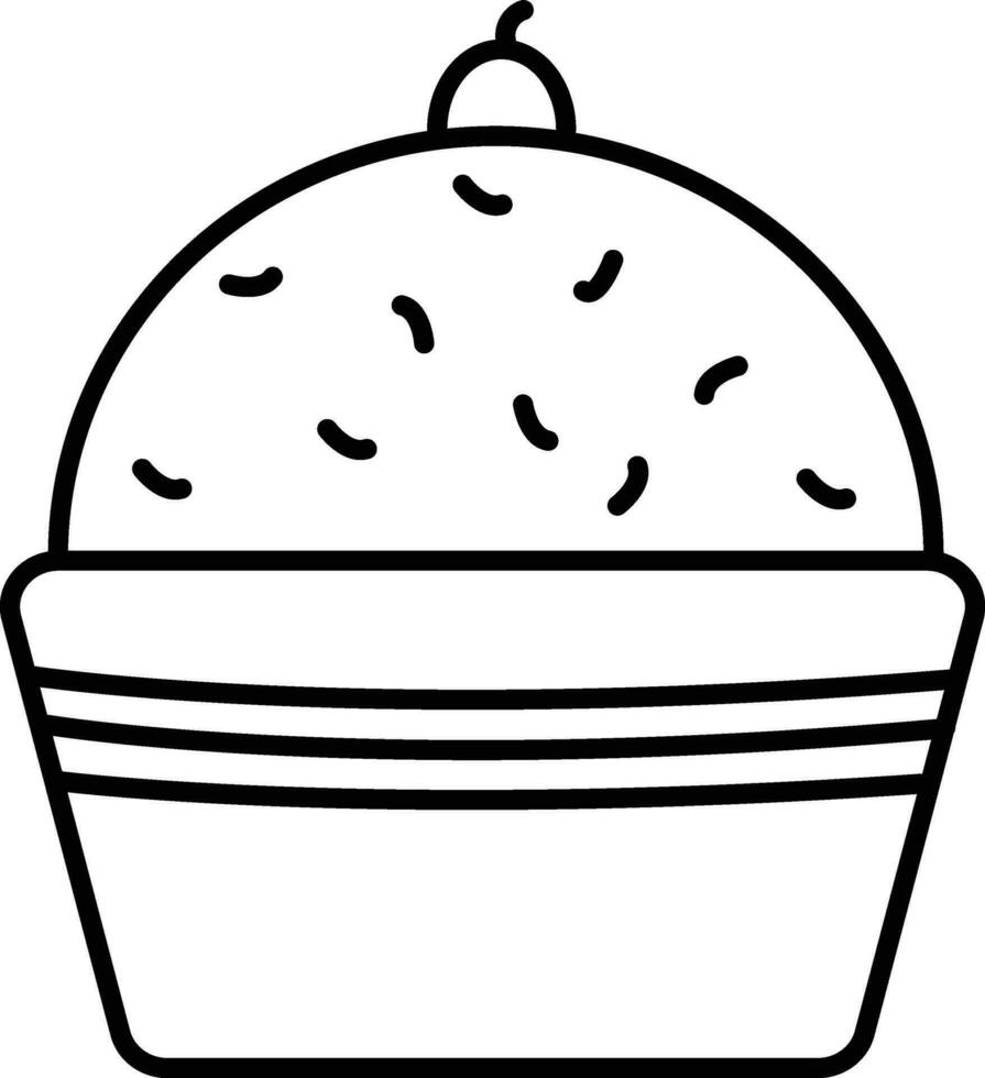 Flat illustration of Cupcake. vector