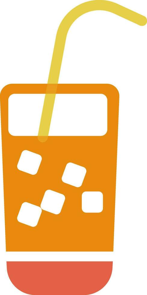 Chilled Beverage icon with in yellow and red color. vector