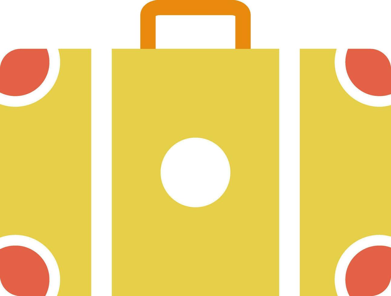 Flat style yellow Briefcase. vector