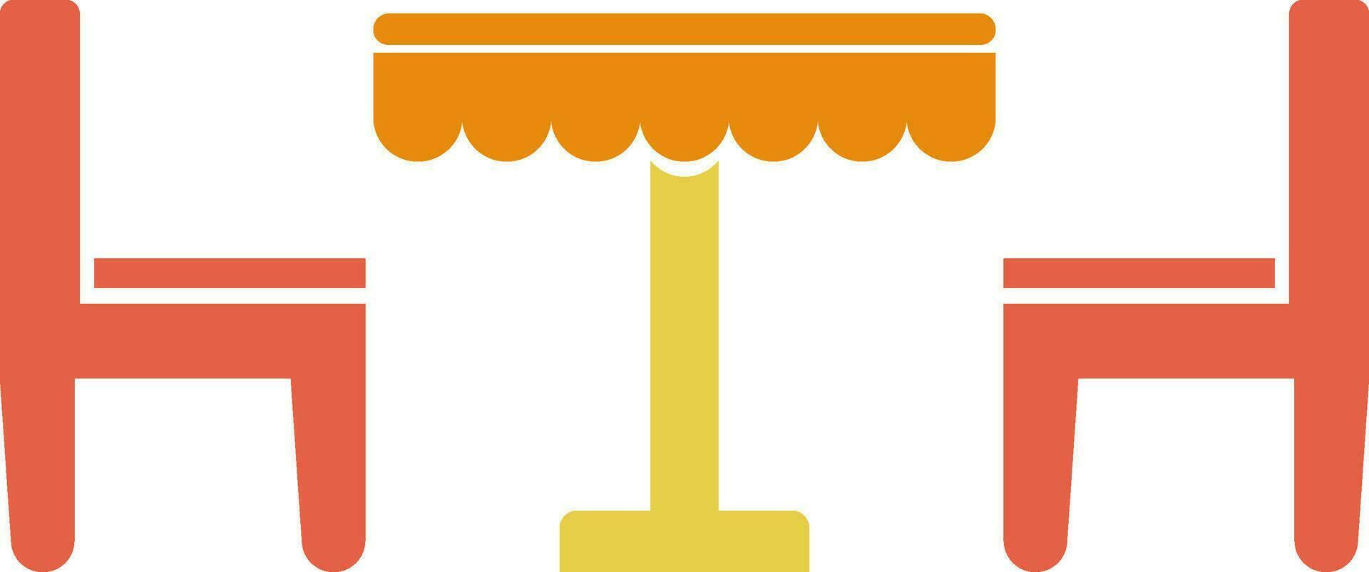 Restaurant sign or Chair, Table icon. vector