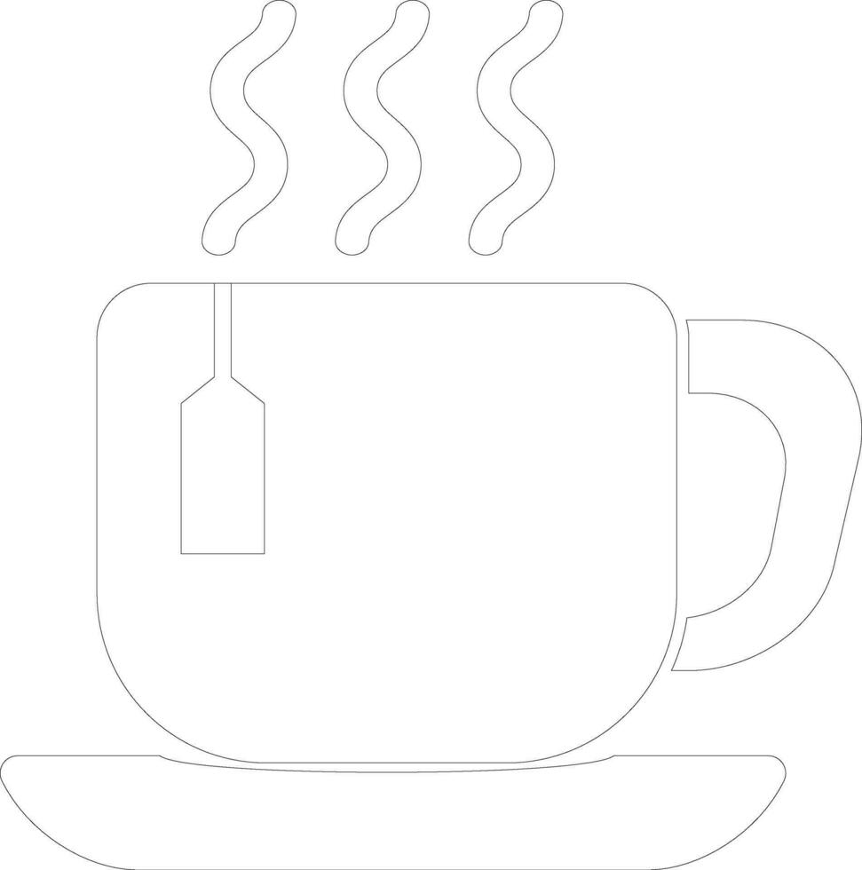 Isolated icon of Hot Cup of Tea. vector