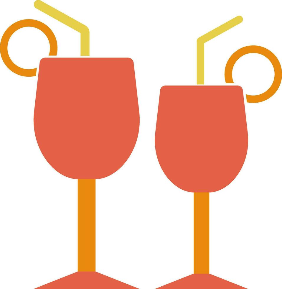 Cocktail or mocktail icon for Food and Drink concept. vector