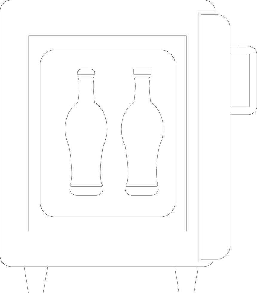 Flat illustration of Chilled Beverage in line art. vector
