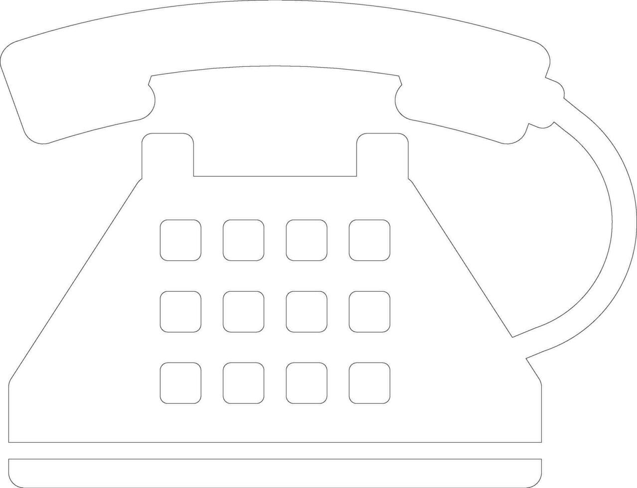 Clásico icono de teléfono en línea Arte. vector