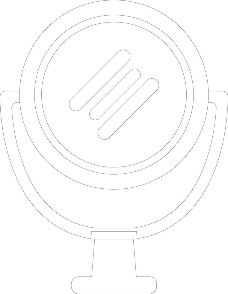 Flat Mirror icon made with Line art. vector