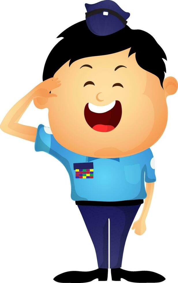 Illustration of saluting Indian Army Officer. vector