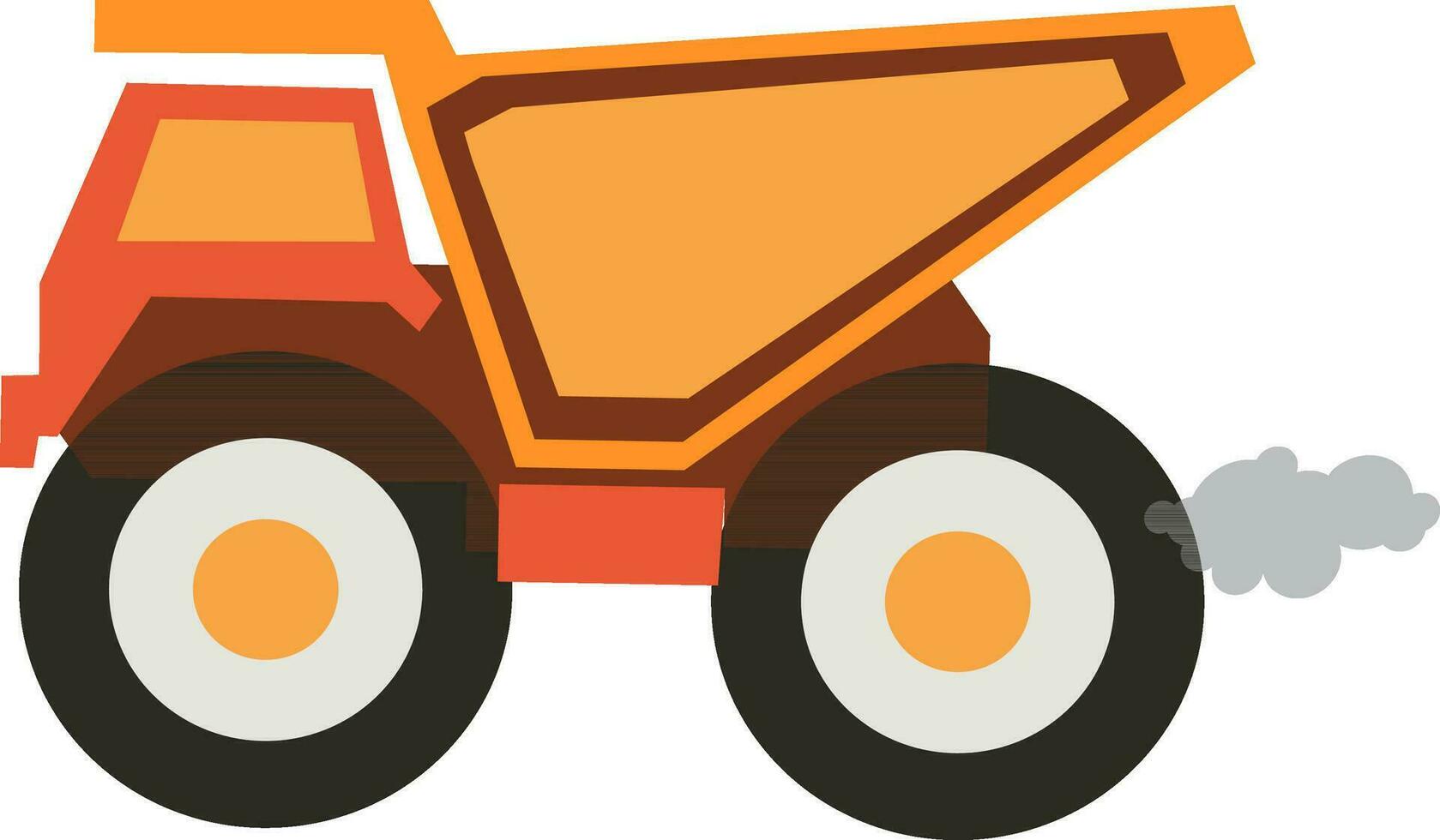 Flat design of a dumper truck icon. vector