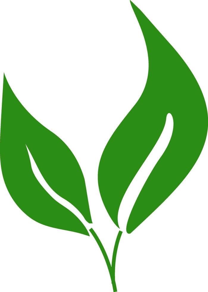 Flat style icon of a leaf. vector