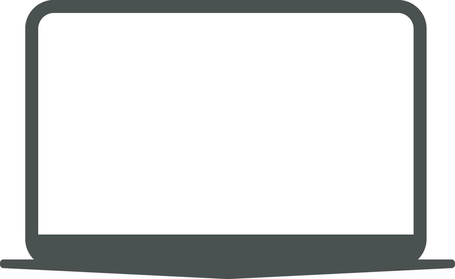 Flat illustration of a laptop screen. vector