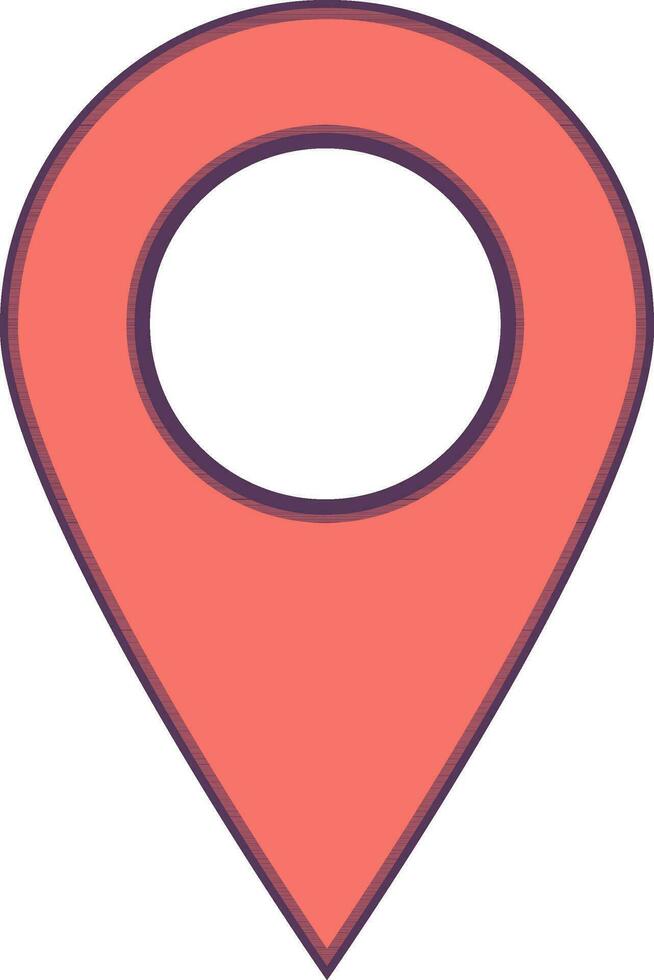 Flat map pin sign or symbol. vector