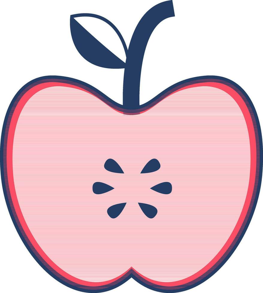 Flat illustration of an apple. vector
