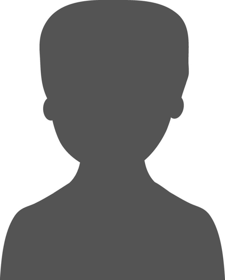 Male user profile sign or symbol in flat style. vector