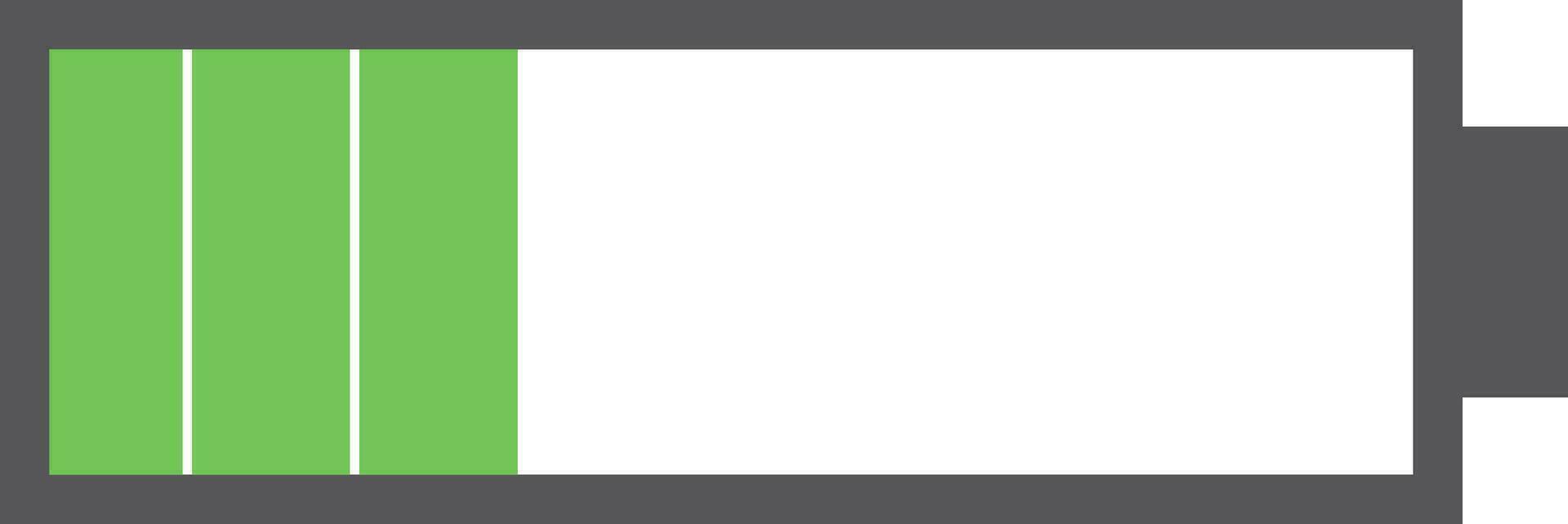 Vector battery icon in flat style.