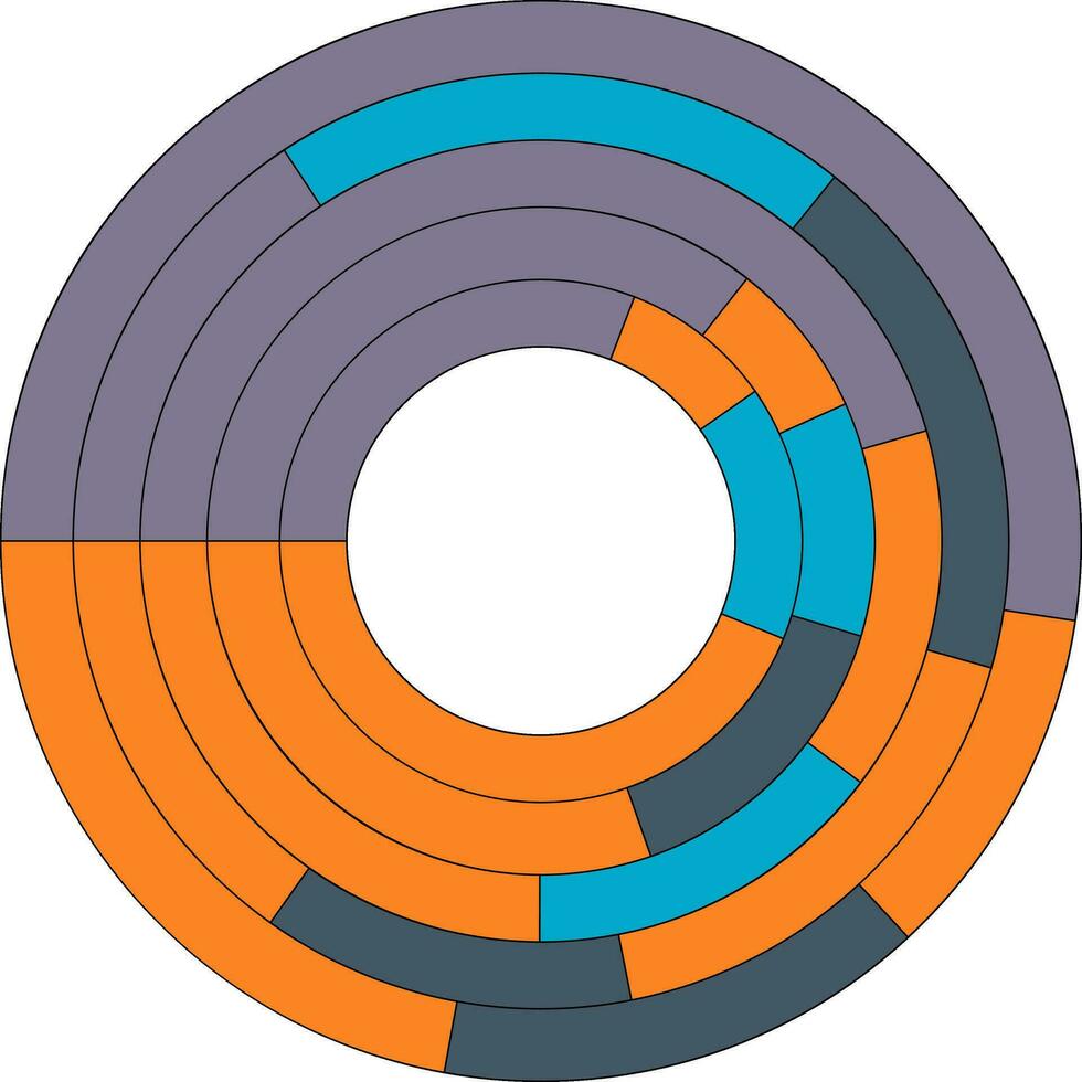 Colorful circle infographic element for Business. vector