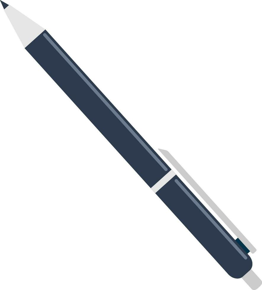 plano estilo ilustración de un bolígrafo. vector
