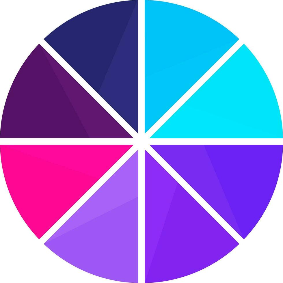 Colorful pie chart infographic for Business. vector