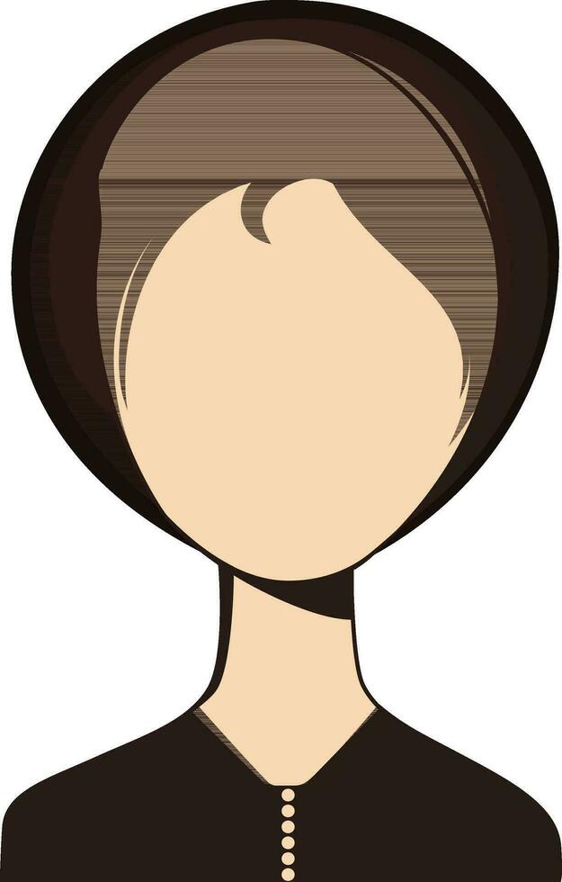 Flat illustration of a girl. vector