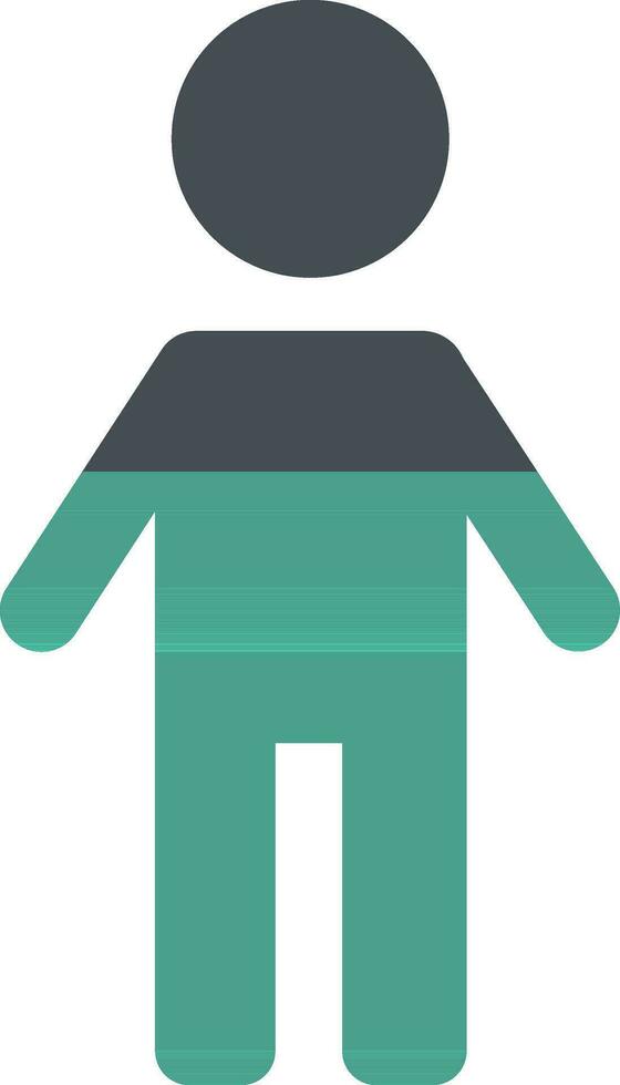 Vector man sign or symbol in flat style.
