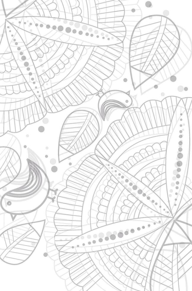 Floral design made by line art pattern. vector