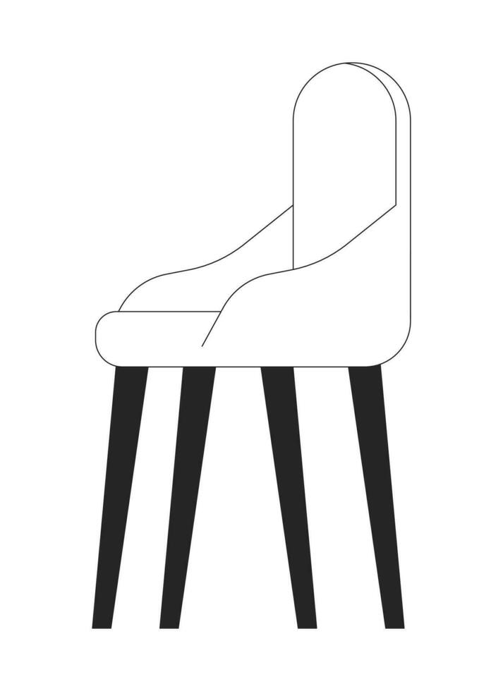 oficina silla plano monocromo aislado vector objeto. moderno mueble. cómodo salón silla. editable negro y blanco línea Arte dibujo. sencillo contorno Mancha ilustración para web gráfico diseño