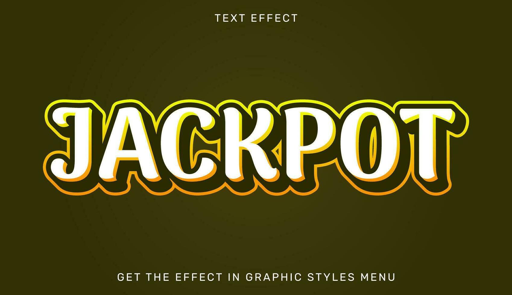 Jackpot editable text effect with 3d style. Text emblem for advertising, branding, business logo vector