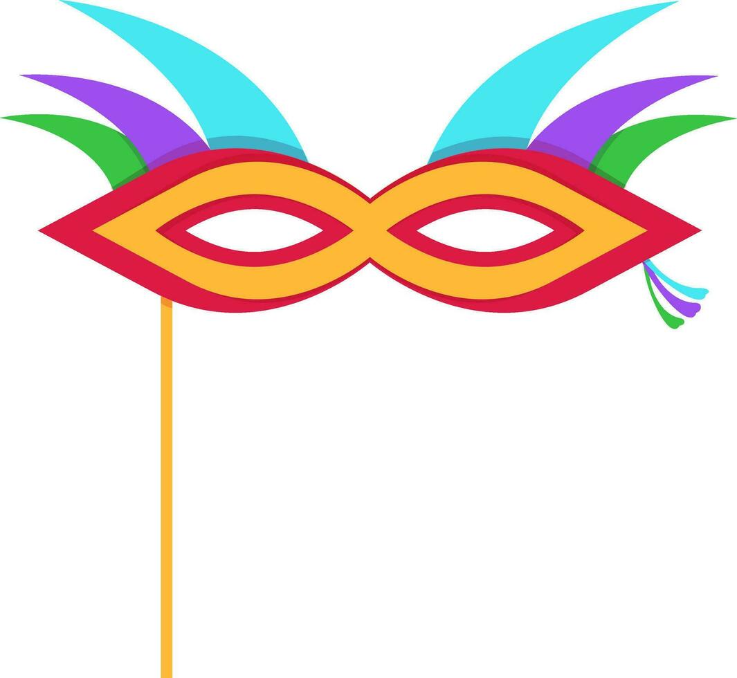 ilustración de carnaval cara mascarilla. vector