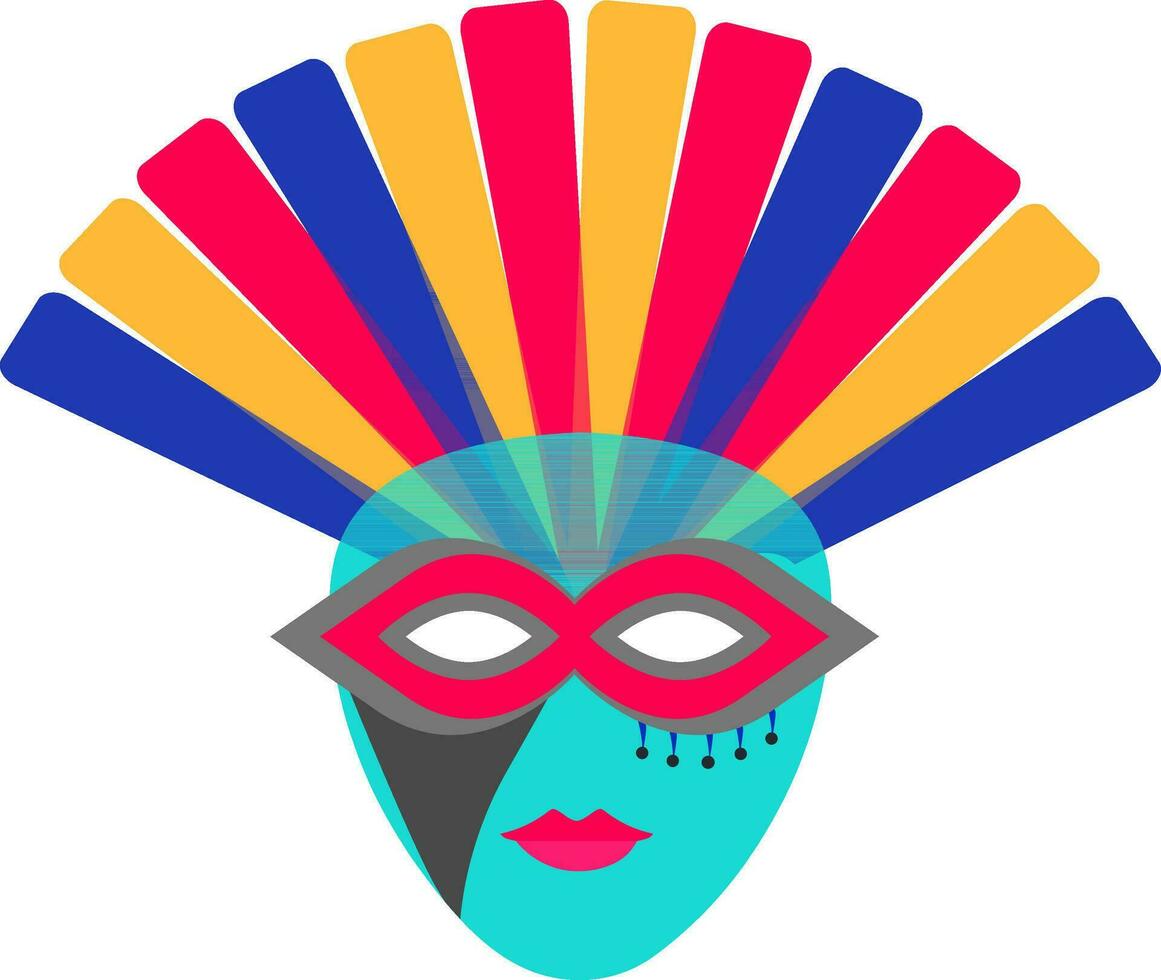 Illustration of carnival face mask. vector