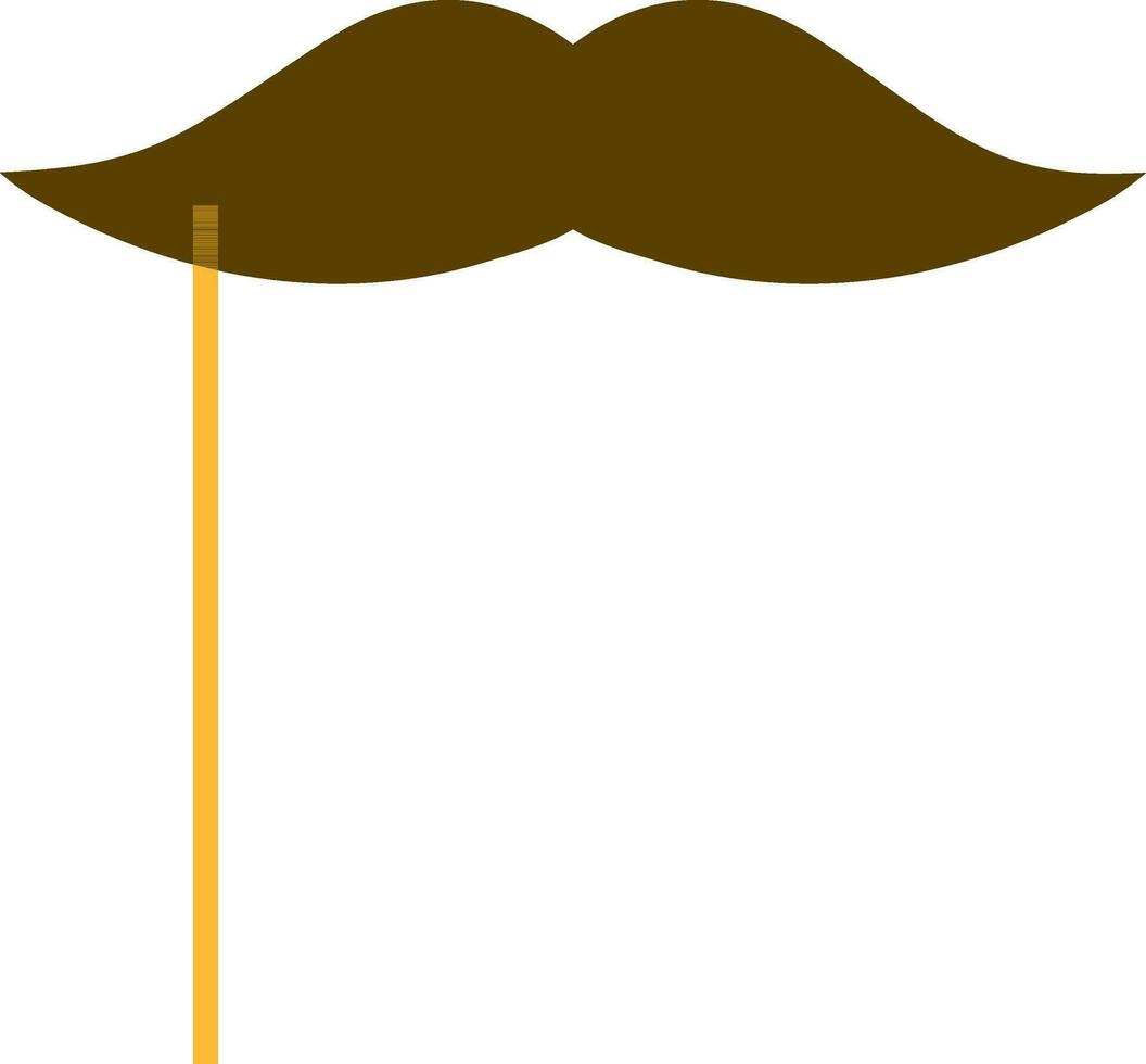 Illustration of Mustache with stick. vector