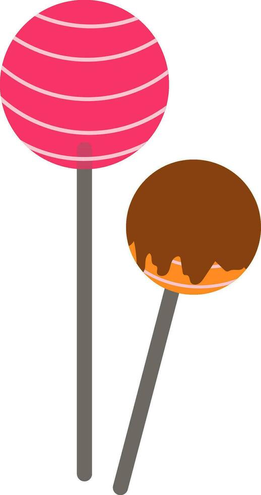Illustration of sweet lollipops. vector