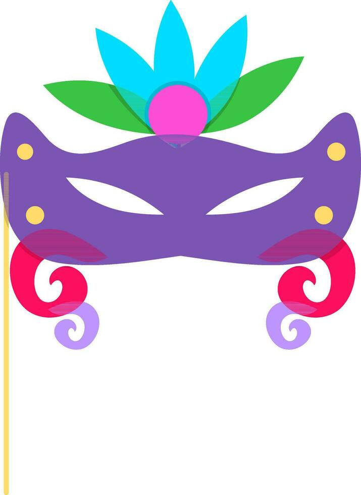 ilustración de carnaval cara mascarilla. vector