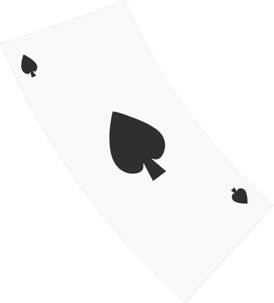 Ace of spades in playing card for casino. vector