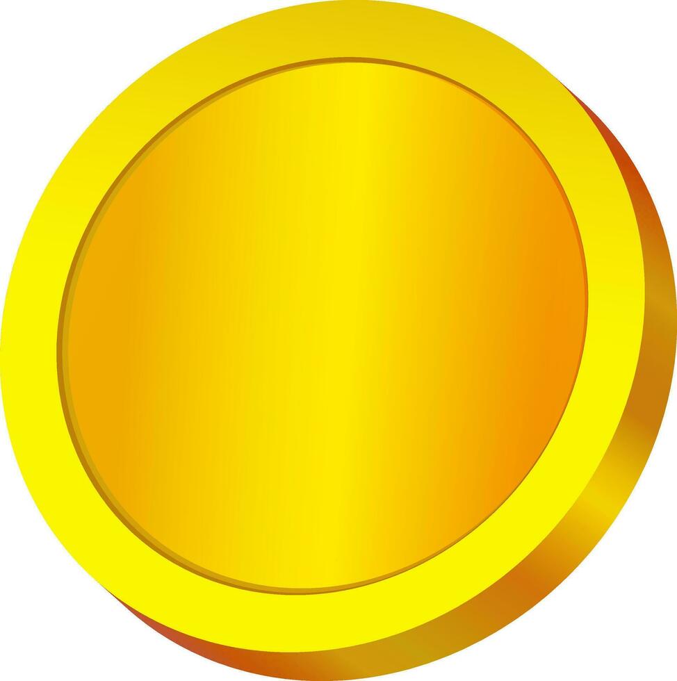 dorado color de moneda para casino concepto en aislado. vector