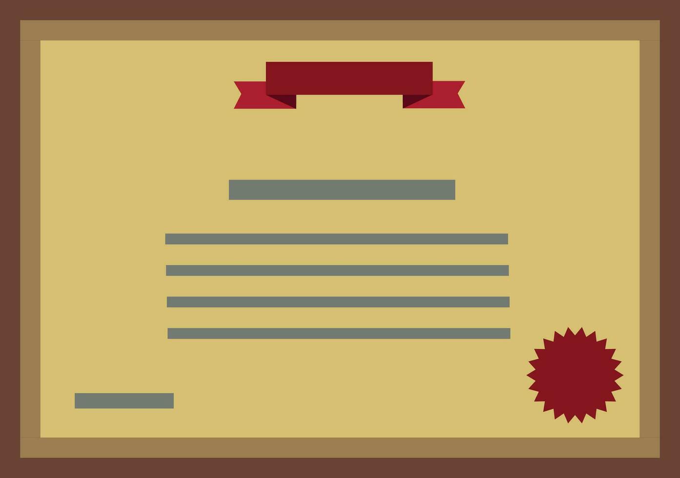 Flat style certificate diploma icon. vector