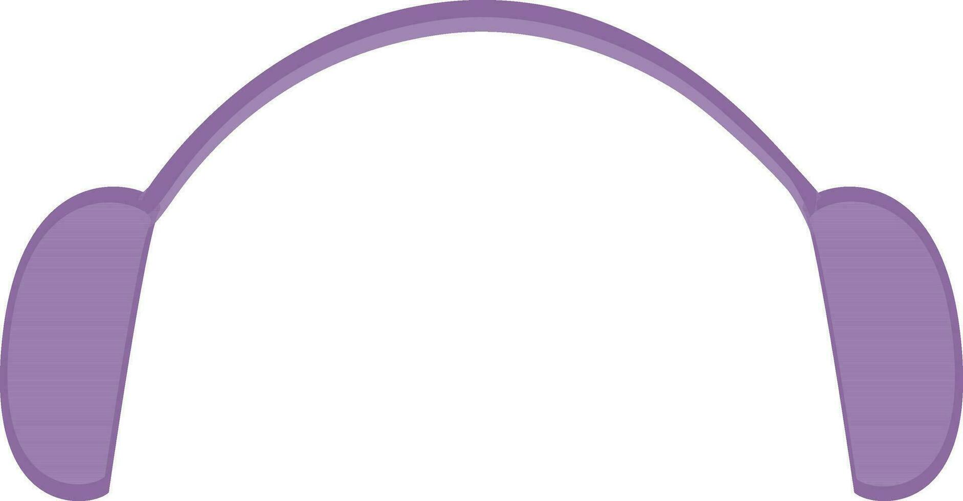 Flat style purple headphone icon. vector