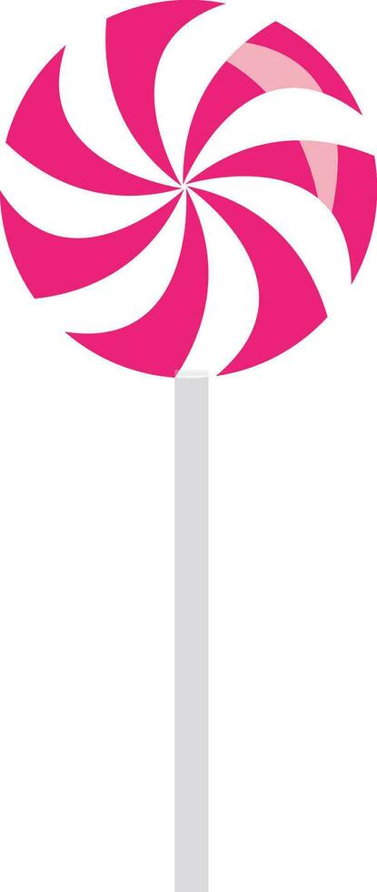 Pink and white sweet lollipop. vector