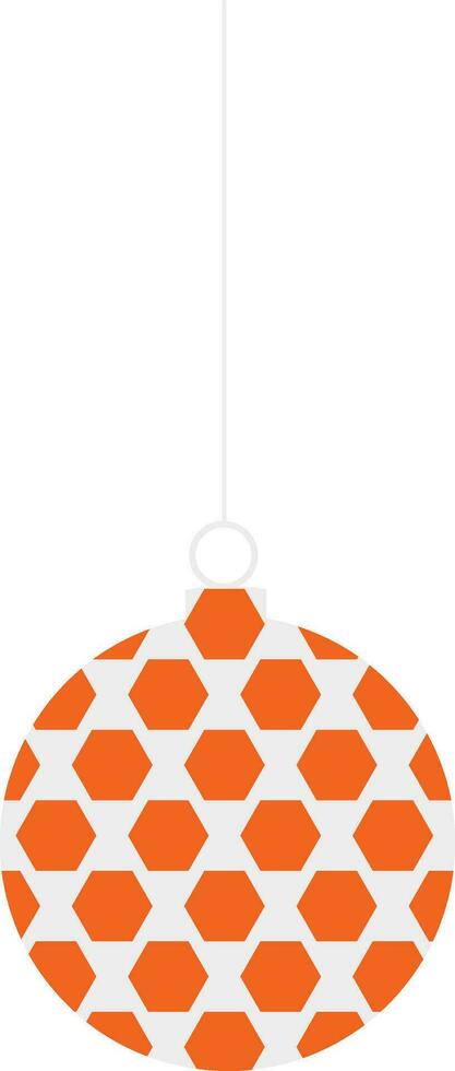 naranja color Navidad pelota icono. vector