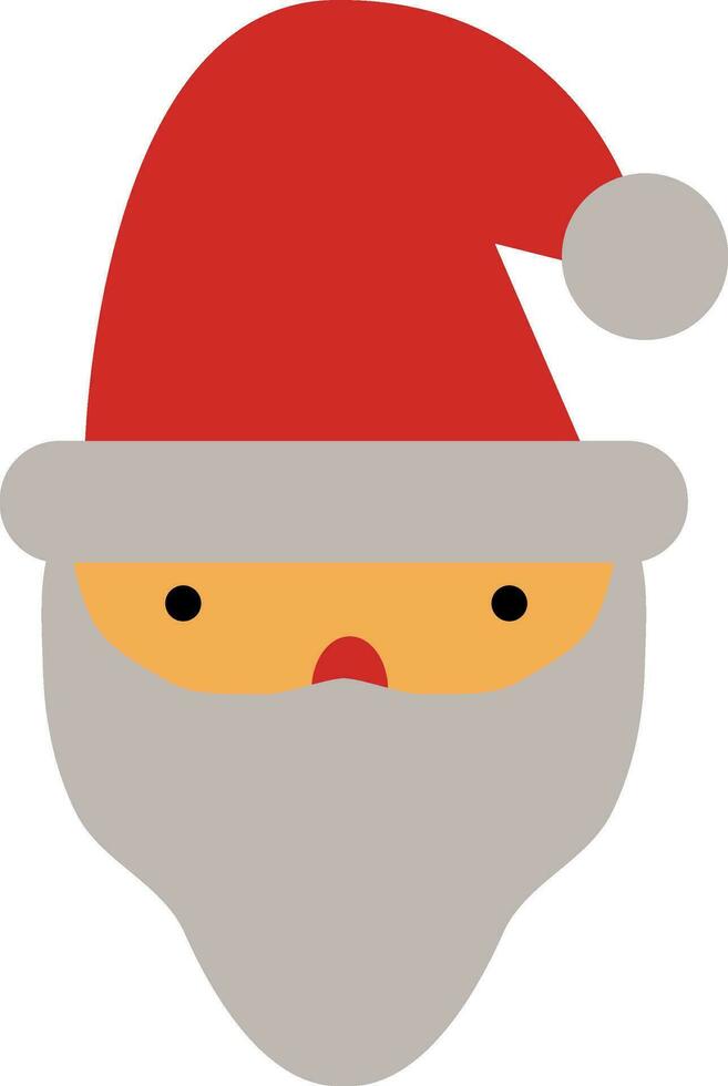 Cute santa claus face vector. vector