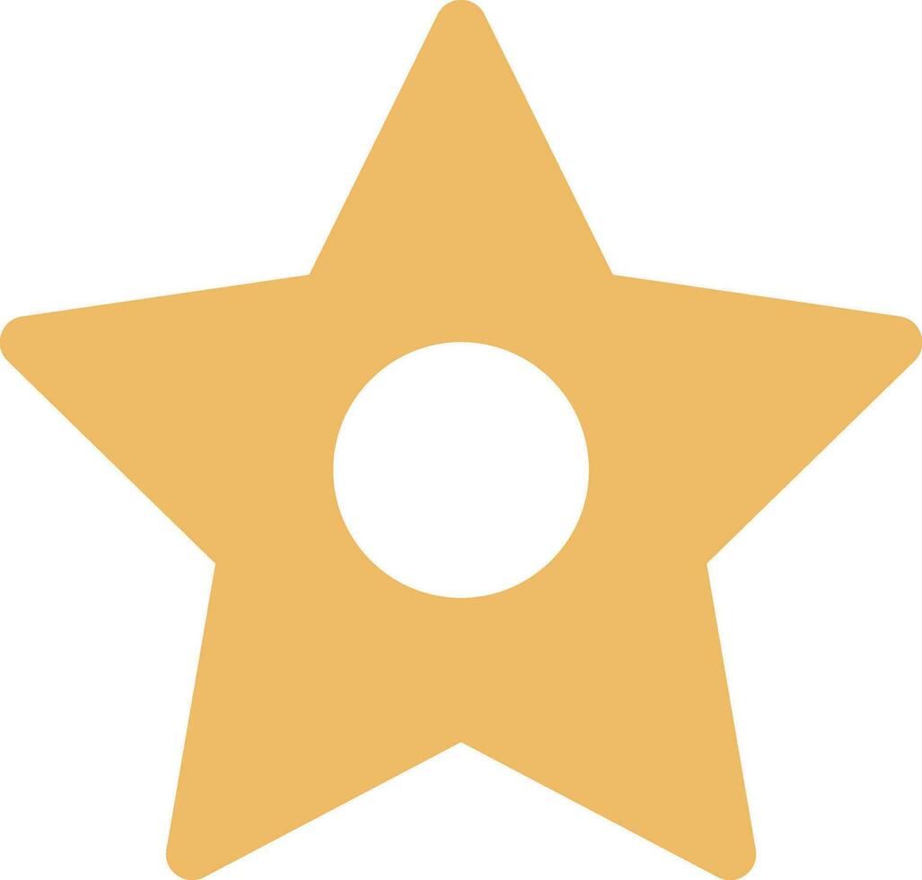 Walk of Fame star icon in yellow color. vector