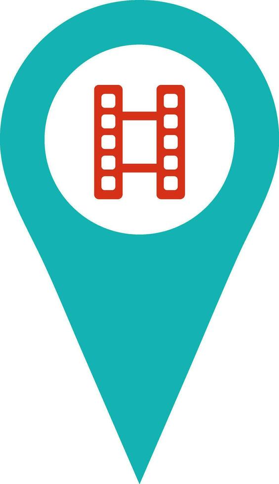 Studio or Theater location icon in flat style. vector