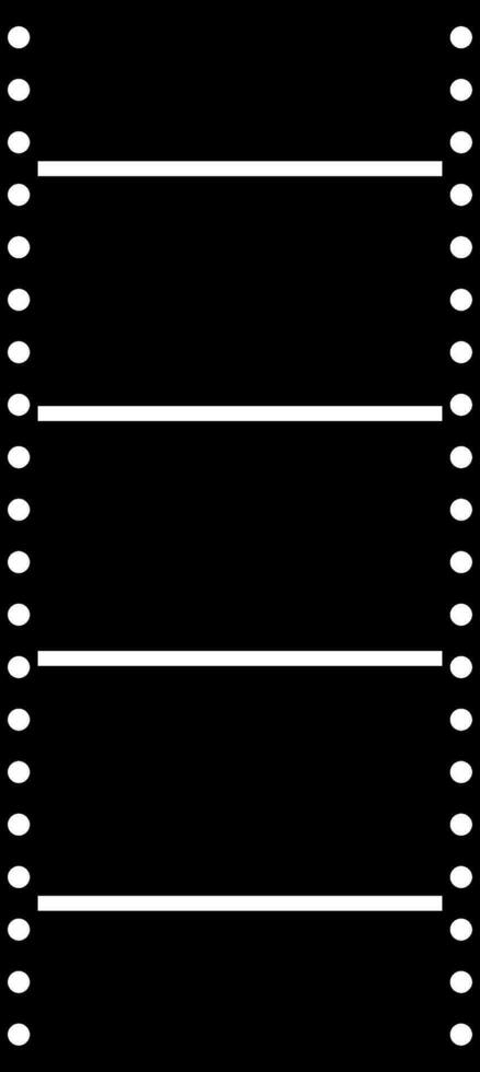 película tira icono en color para cine en negro. vector
