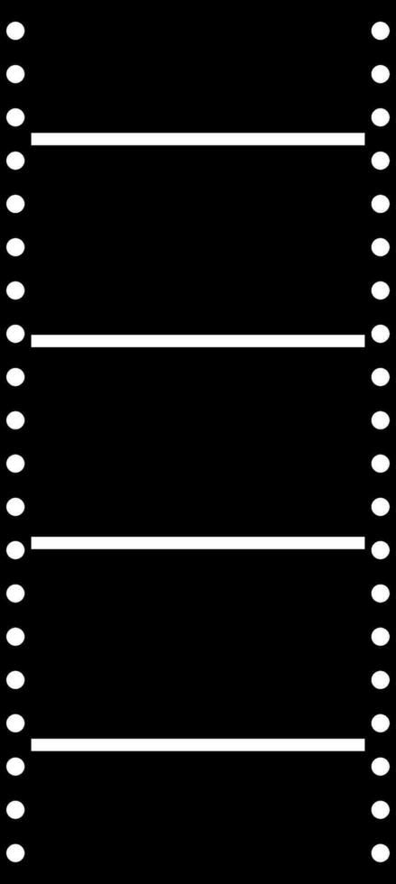 Film strip icon in color for cinema in black. vector