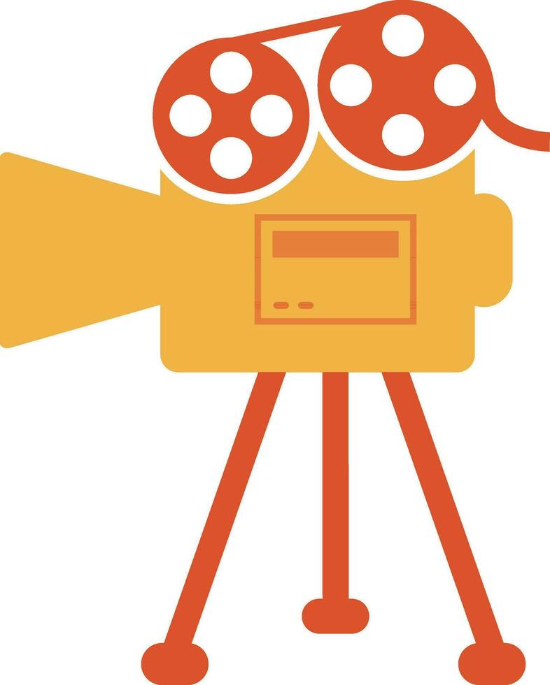 Color style of camera icon for cinema concept. vector