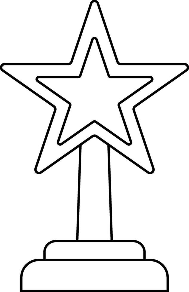 Illustration of award icon in stroke for cinema. vector