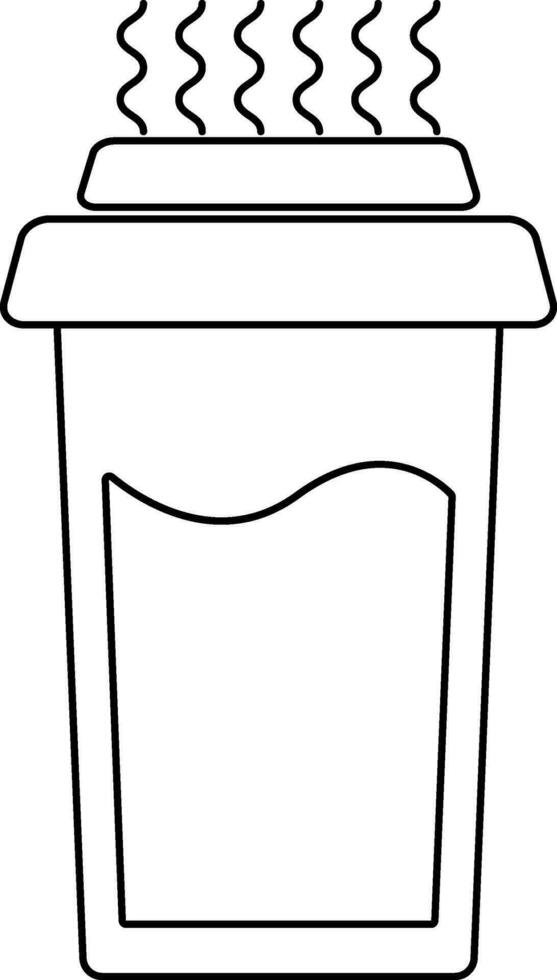 Stroke style of coffee bottle icon in cinema. vector