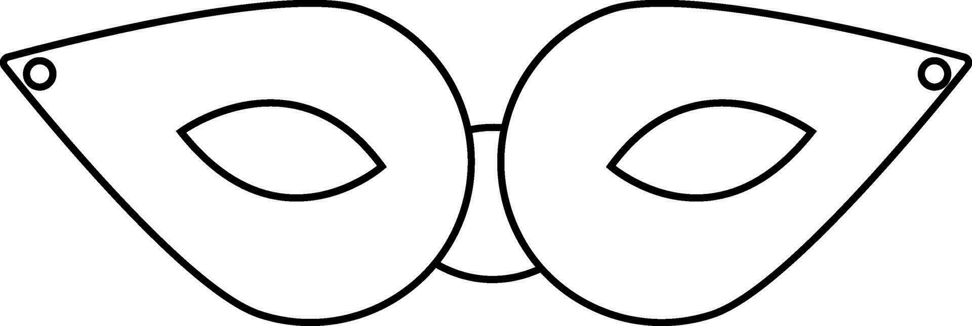 Eye mask icon in stroke for fashion. vector