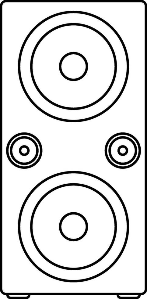 Illustration of stroke style of speaker icon. vector